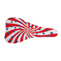 Swirl American Patriotic Star Print Bicycle Seat Cover