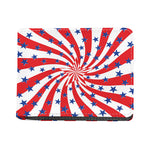Swirl American Patriotic Star Print Bifold Wallet