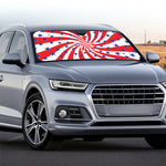 Swirl American Patriotic Star Print Car Windshield Sun Shade