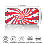 Swirl American Patriotic Star Print Car Windshield Sun Shade