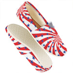 Swirl American Patriotic Star Print Casual Shoes