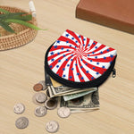 Swirl American Patriotic Star Print Coin Purse