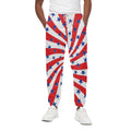 Swirl American Patriotic Star Print Cotton Sweatpants