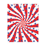 Swirl American Patriotic Star Print Curtain