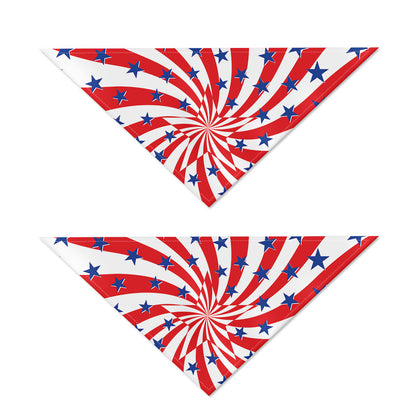 Swirl American Patriotic Star Print Dog Bandana