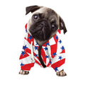 Swirl American Patriotic Star Print Dog Zip Up Hoodie