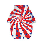 Swirl American Patriotic Star Print Dog Zip Up Hoodie