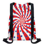 Swirl American Patriotic Star Print Drawstring Backpack