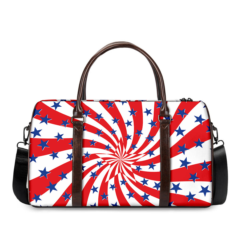Swirl American Patriotic Star Print Duffle Bag