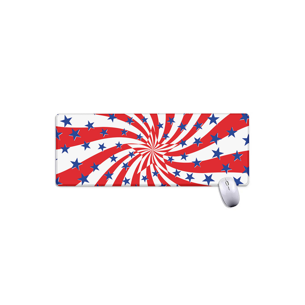 Swirl American Patriotic Star Print Extended Mouse Pad