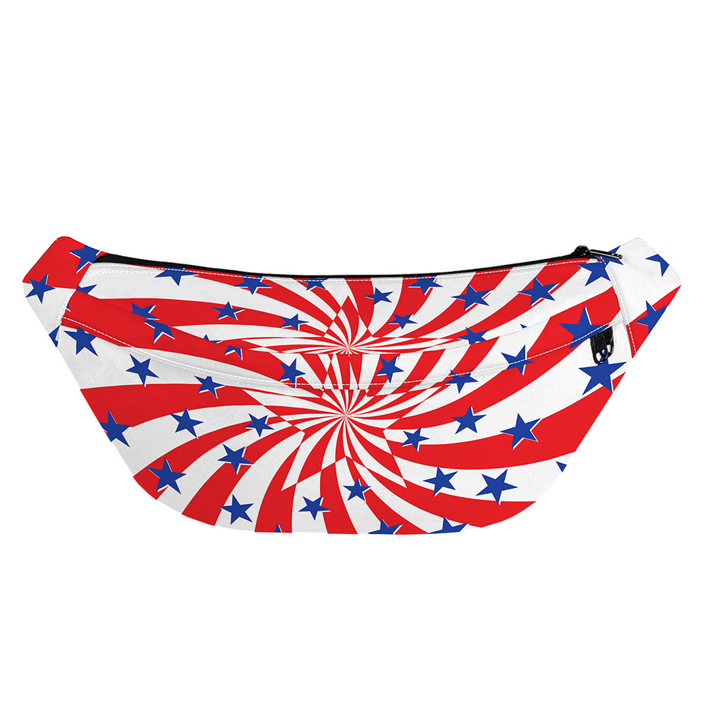 Swirl American Patriotic Star Print Fanny Pack