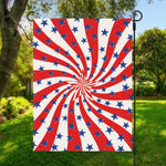 Swirl American Patriotic Star Print Garden Flag