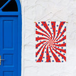 Swirl American Patriotic Star Print Garden Flag