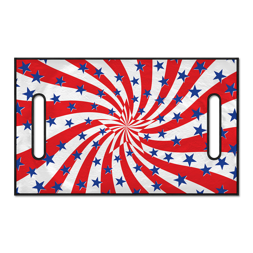 Swirl American Patriotic Star Print Golf Cart Seat Cover