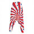 Swirl American Patriotic Star Print Hammer Pants