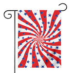 Swirl American Patriotic Star Print House Flag