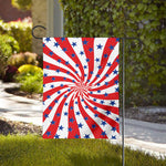 Swirl American Patriotic Star Print House Flag