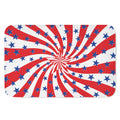 Swirl American Patriotic Star Print Indoor Door Mat