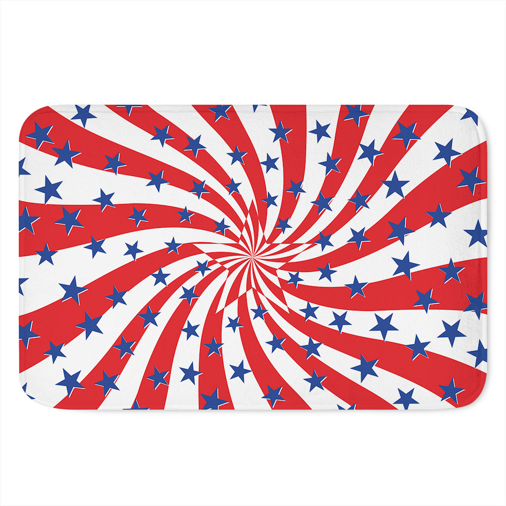 Swirl American Patriotic Star Print Indoor Door Mat