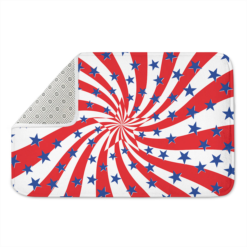 Swirl American Patriotic Star Print Indoor Door Mat