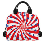 Swirl American Patriotic Star Print Insulated Lunch Bag