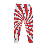 Swirl American Patriotic Star Print Jogger Pants