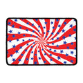 Swirl American Patriotic Star Print Kitchen Mat