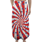 Swirl American Patriotic Star Print Lantern Pants