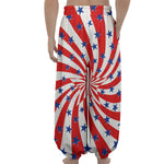 Swirl American Patriotic Star Print Lantern Pants