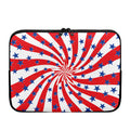 Swirl American Patriotic Star Print Laptop Sleeve