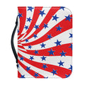 Swirl American Patriotic Star Print Leather Bible Cover