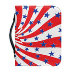 Swirl American Patriotic Star Print Leather Bible Cover