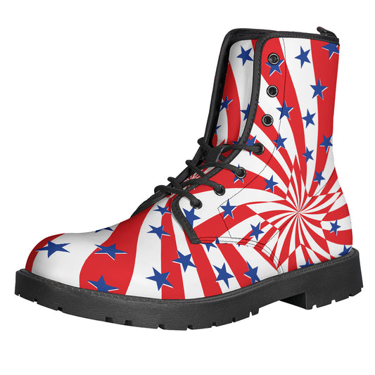 Swirl American Patriotic Star Print Backpack