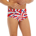 Swirl American Patriotic Star Print Men's Briefs