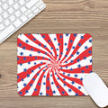 Swirl American Patriotic Star Print Mouse Pad