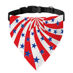 Swirl American Patriotic Star Print Over The Collar Dog Bandana