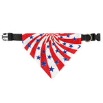 Swirl American Patriotic Star Print Over The Collar Dog Bandana