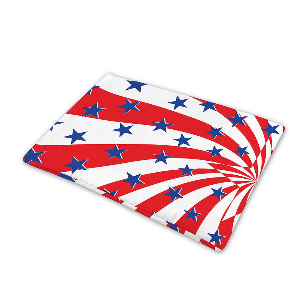 Swirl American Patriotic Star Print Pet Cooling Mat Cover