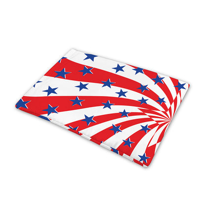 Swirl American Patriotic Star Print Pet Cooling Mat Cover