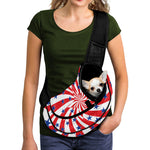 Swirl American Patriotic Star Print Pet Sling Carrier