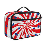Swirl American Patriotic Star Print Portable Lunch Bag