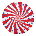 Swirl American Patriotic Star Print Round Blanket