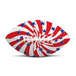 Swirl American Patriotic Star Print Rugby Ball