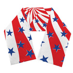 Swirl American Patriotic Star Print Scarf