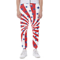 Swirl American Patriotic Star Print Joggers