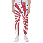 Swirl American Patriotic Star Print Scuba Joggers