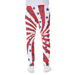 Swirl American Patriotic Star Print Scuba Joggers