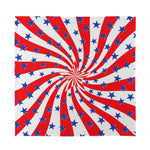 Swirl American Patriotic Star Print Silk Bandana
