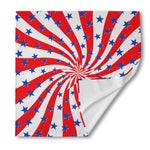 Swirl American Patriotic Star Print Silk Bandana