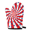 Swirl American Patriotic Star Print Single Oven Mitt